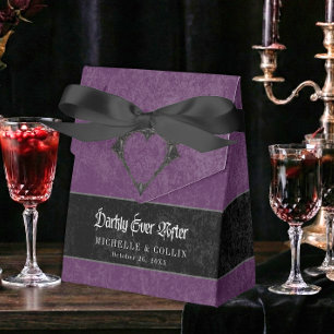 Gothic Raven Purple Darkly Ever After Wedding Favour Box