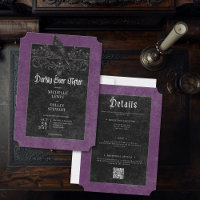 Gothic Raven Purple Darkly Ever After Wedding