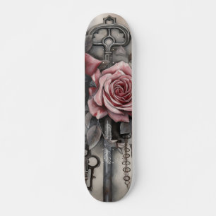 Gothic Raven & Roses Skateboard 