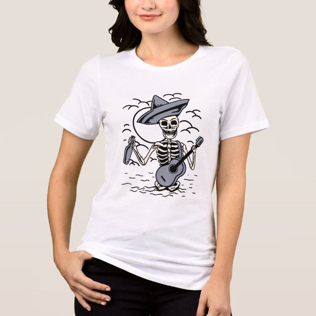 Gothic Raven Skull Witch Aesthetic Tee (Front)