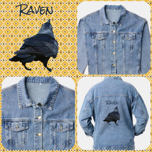 Gothic Raven Urban Crow Denim Jacket (Creator Uploaded)