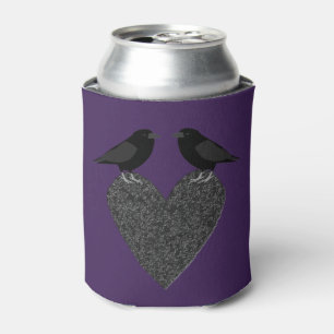 Gothic Ravens and Black Heart Can Cooler