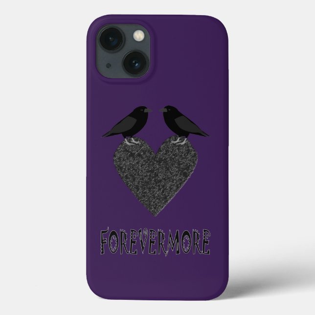 Gothic Ravens and Black Heart Case-Mate iPhone Case (Back)