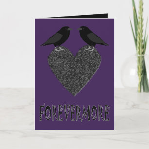 Gothic Ravens and Black Heart Custom Card