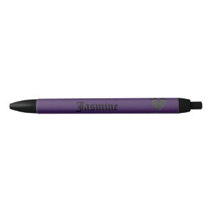 Gothic Ravens and Black Heart Custom Ink Pen