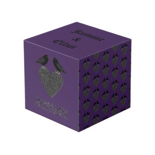 Gothic Ravens and Black Heart Custom Photo upload Cube