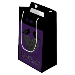 Gothic Ravens and Black Heart Custom Small Gift Bag
