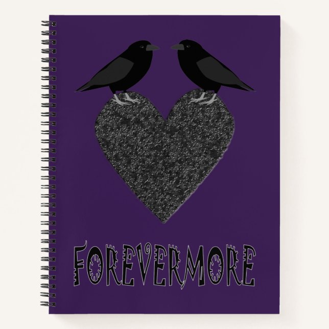 Gothic Ravens and Black Heart Notebook (Front)