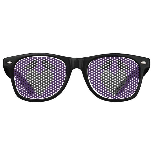 Gothic Ravens and Black Heart Retro Sunglasses (Front)
