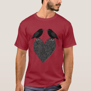 Gothic Ravens and Black Heart T-Shirt