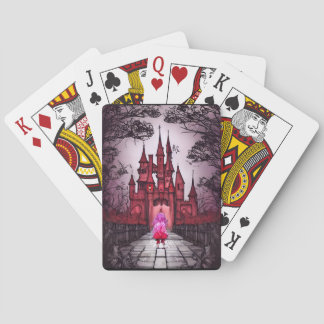 Gothic Red Castle Playing Cards