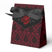Gothic Red Damask Rose Wedding
