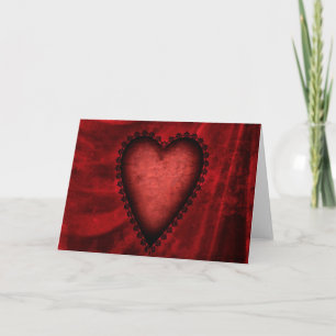 Gothic Red Heart Holiday Card