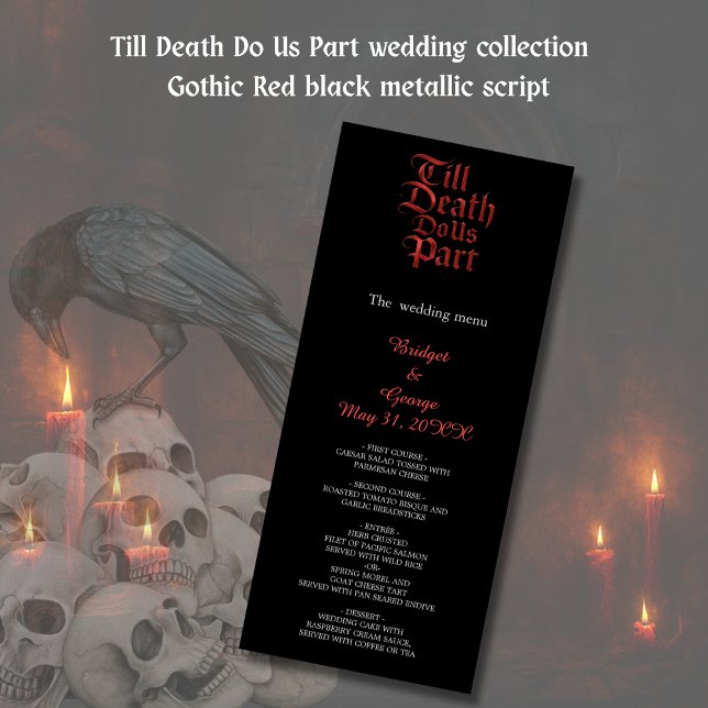 gothic Red Metallic Script on Black menu  (Creator Uploaded)