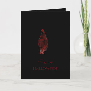 Gothic Red Riding Hood Greeting Card Dark Fantas