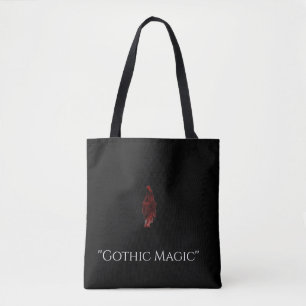 Gothic Red Riding Hood Tote Bag Dark Fantasy