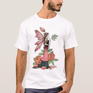 Gothic Red Rose Fairy Tote Bag by Molly Harrison T-Shirt