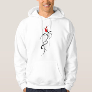 Gothic Red Rose Lady Surreal Tribal Tattoo Art Hoodie