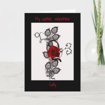 Gothic red rose Valentines