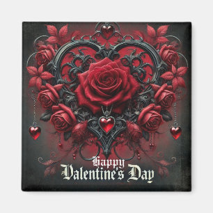 Gothic red roses Valentine's day Magnet