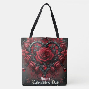 Gothic red roses Valentine's day Tote Bag