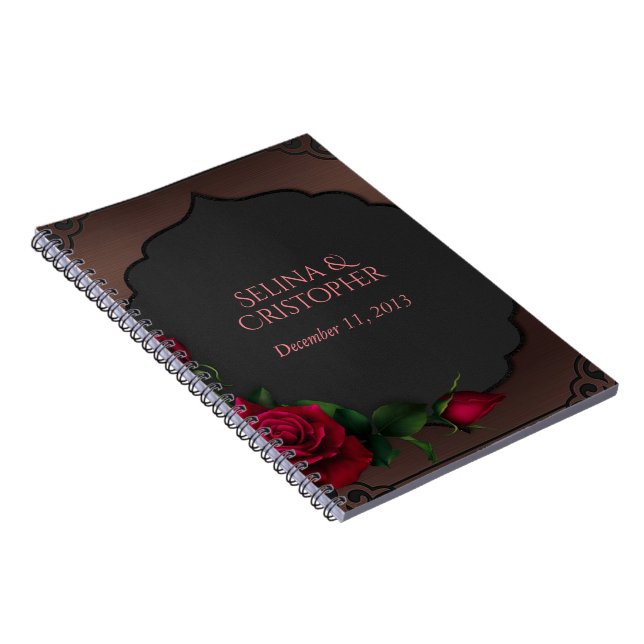  Gothic Red Roses Wedding Planner Notebook (Right Side)