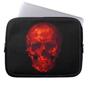 Gothic Red Skull Laptop Sleeve