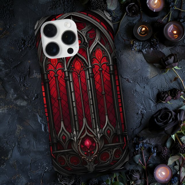 Gothic Red Stained Glass iPhone Case (Creator Uploaded)