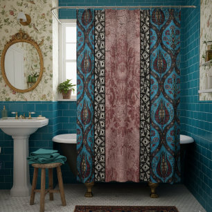 Gothic Renaissance: Vintage Inspired Stripes Shower Curtain