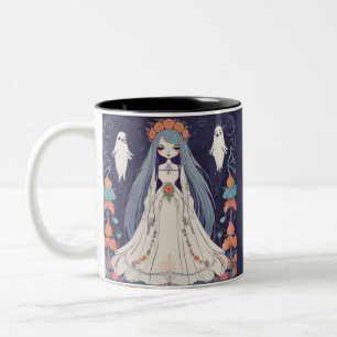 Gothic Reverie Ghost Bride Two-Tone Coffee Mug