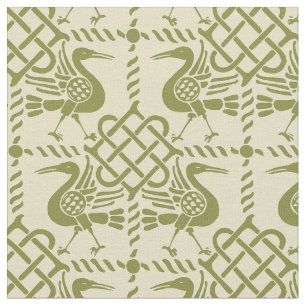 Gothic Revival Birds and Knots Fabric