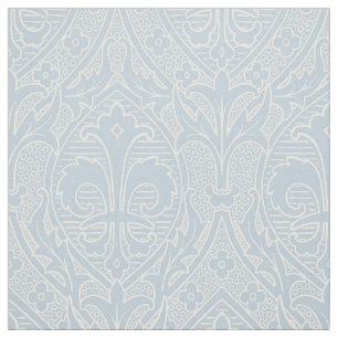 Gothic Revival Fleur de Lys - Misty Blue Fabric