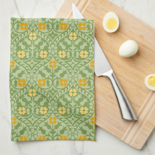 Gothic Revival Floral Kitchen Towel