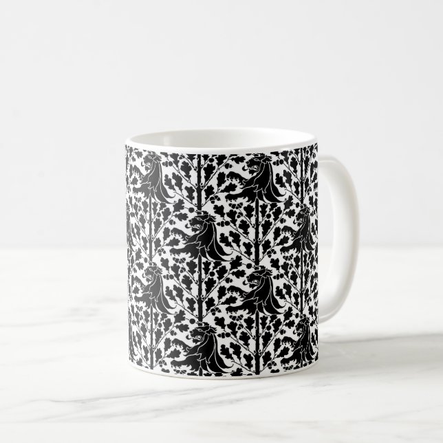 Gothic Revival Lions Coffee Mug (Front Right)