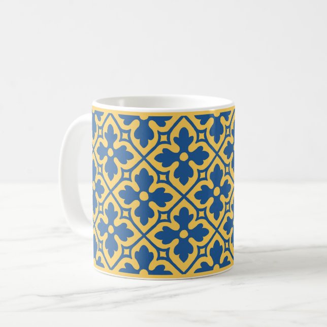 Gothic Revival Quatrefoil Coffee Mug (Front Left)