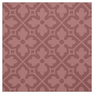 Gothic Revival Quatrefoils, Soft Burgundy Fabric