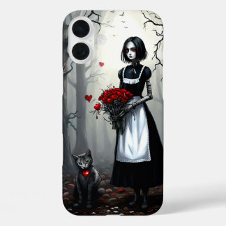 Gothic Robot Girl iPhone 16 Plus Case