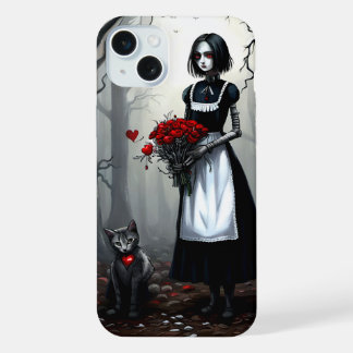 Gothic Robot Girl iPhone 15 Plus Case