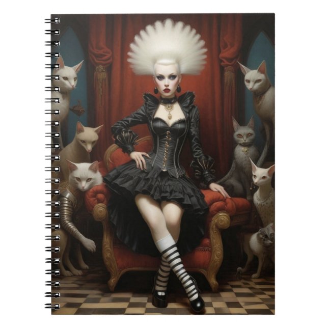 Gothic Roller Derby Girl Notebook (Front)