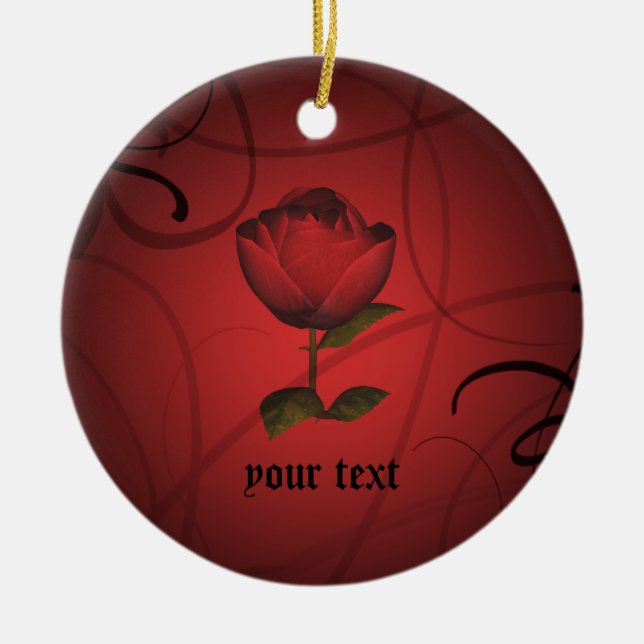 Gothic romance ceramic tree decoration (Front)