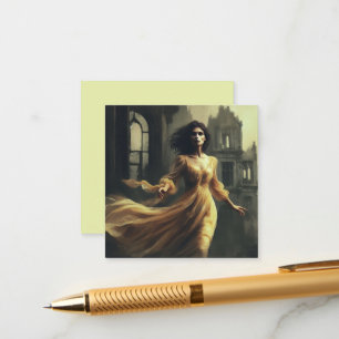 Gothic Romance Illustration Spooky Castle Horror Enclosure Card
