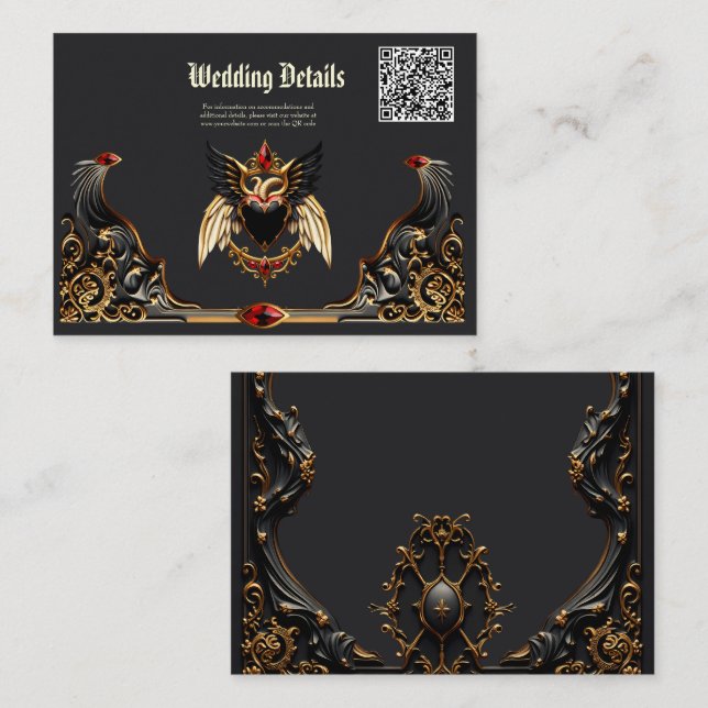 Gothic Romance, In the Shadows of Love.  Enclosure Card (Front/Back)