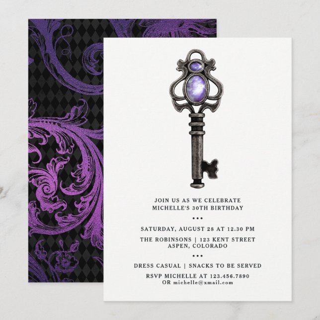 Gothic Romance Invitation (Front/Back)