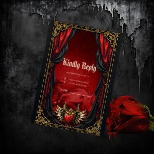 Gothic Romance, the heart of passion. RSVP Card