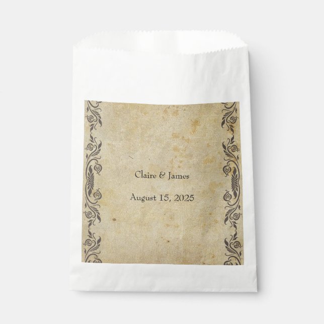 Gothic Romance Wedding Favour bags – Dark & Elegan (Front)