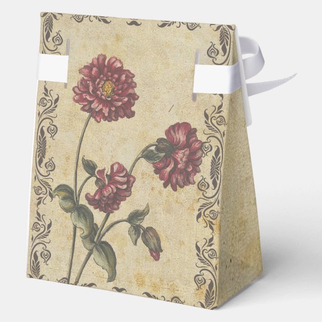 Gothic Romance Wedding Favour Boxes – Dark & Elega (Back)