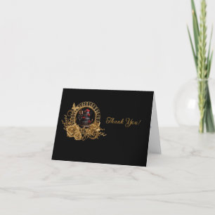 Gothic Romance Wedding Thank You Card