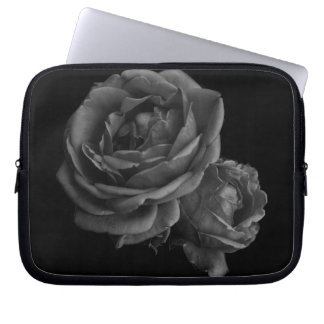 Gothic Romantic Black Roses Laptop Sleeve