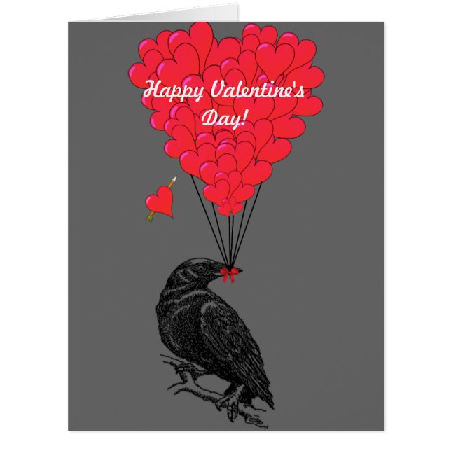 Gothic romantic crow  valentines day (Front)
