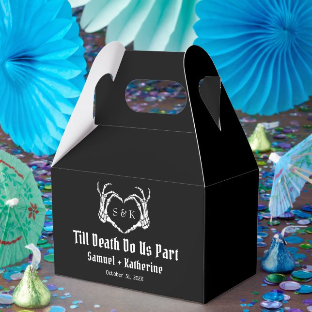Gothic Romantic Skeleton Hand Halloween Wedding Favour Box (Party)
